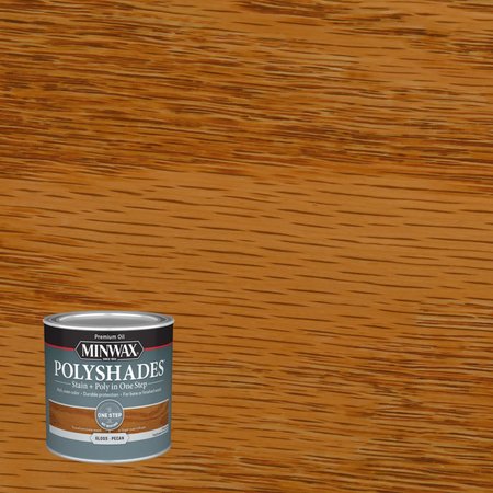 POLYSHADES Minwax  Semi-Transparent Gloss Pecan Oil-Based Polyurethane Stain and Polyurethane Finish 214204444